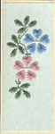 Hand embroidered paper bookmark at Hooked on Needles
