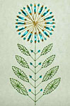A beaded flower card at Needle ‘n Thread