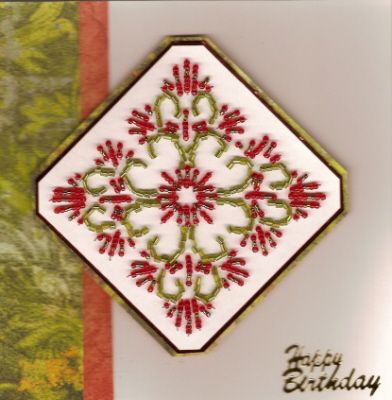 Beaded flower – forum gallery stitching card of the week