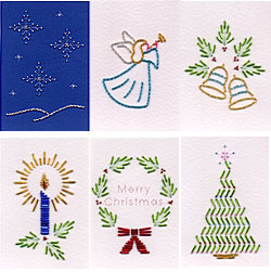 Six new Christmas bead patterns added at Stitching Cards 2008