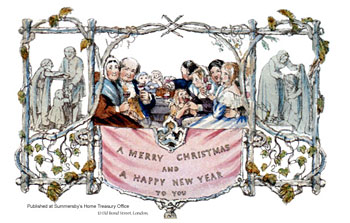The first commercial Christmas card from 1843