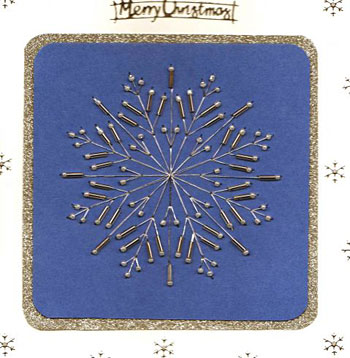 Beaded snowflake – forum gallery stitching card of the week
