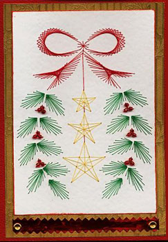 Stitched wreath – forum gallery stitching card of the week