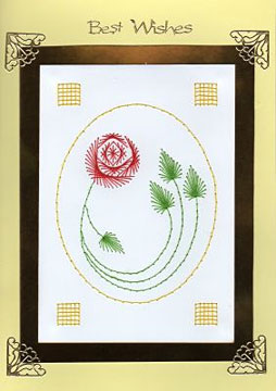 Art Nouveau Rose – forum gallery stitching card of the week