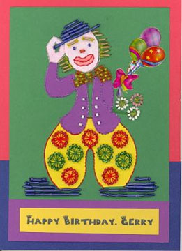 Clown – forum gallery stitching card of the week