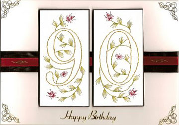 Gran’s 90th – forum gallery stitching card of the week
