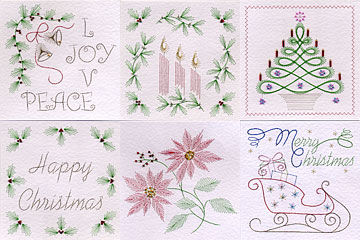 Christmas patterns added at Pinbroidery 2009