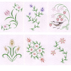 Mini flower stitching patterns released at Pinbroidery