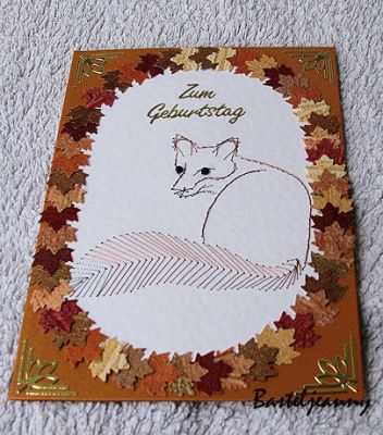 Fox in autumn – forum gallery stitching card of the week