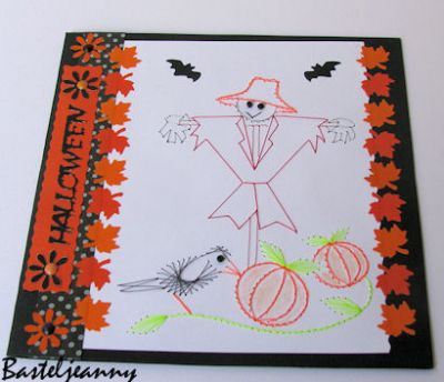 Scarecrow – I like Halloween! – forum gallery stitching card of the week