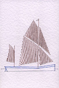 Thames sailing barge pattern added at Stitching Cards