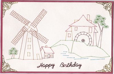 Birthday Card for step dad – forum gallery stitching card of the week