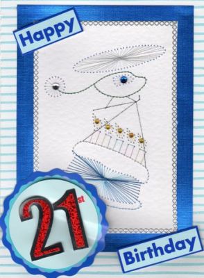 Happy 21st Birthday – forum gallery stitching card of the week