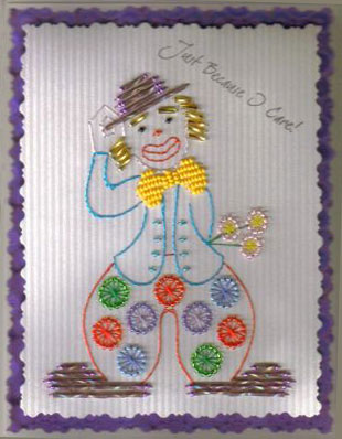 Clown – forum gallery stitching card of the week