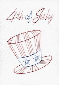 4th of July hat pattern added at Stitching Cards