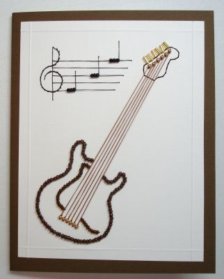 Guitar birthday – forum gallery stitching card of the week