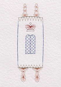 Sefer Torah pattern added at Stitching Cards