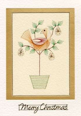 Partridge in a Pear Tree – forum gallery stitching card of the week