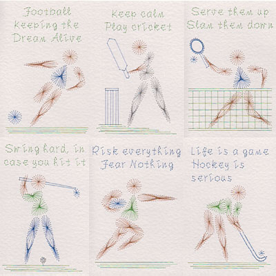 More sports patterns added at Stitching Cards