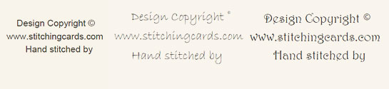 New copyright stickers at Stitching Cards