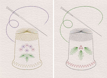 Thimble patterns added at Stitching Cards
