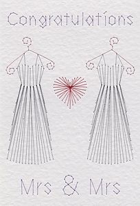 Same sex marriage patterns at Stitching Cards