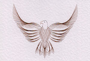 Eagle pattern at Stitching Cards