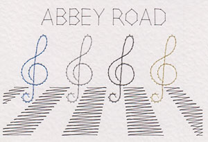 Abbey Road pattern added at Stitching Cards