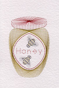 Jar of honey pattern added at Stitching Cards