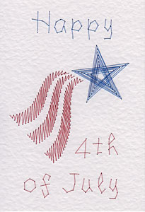 4th of July pattern added at Stitching Cards
