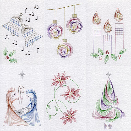 Christmas patterns added at Stitching Cards 2016