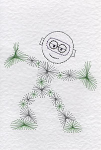 Robot pattern added at Stitching Cards