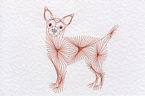 Chihuahua dog pattern added at Stitching Cards