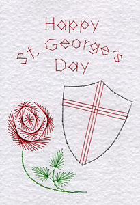 St. George’s Day pattern added at Stitching Cards