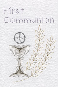 First Communion pattern added at Stitching Cards