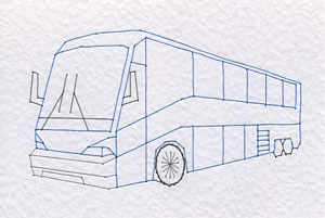 Touring bus pattern added at Stitching Cards