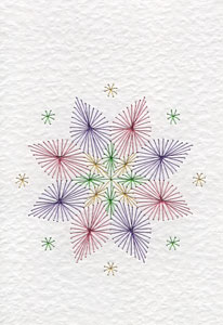 Geometric pattern added at Stitching Cards
