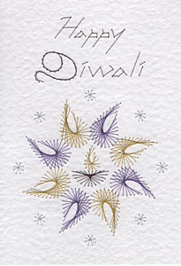 Diwali pattern added at Stitching Cards