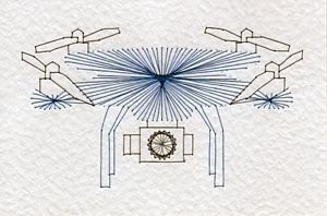 Drone pattern added at Stitching Cards