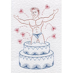 Surprise cake pattern added at Stitching Cards