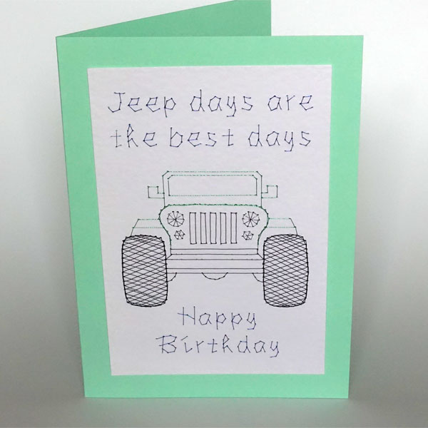 Jeep pattern added at Stitching Cards